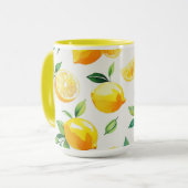 Mug Jeu de mariée bleu citron moderne (Devant gauche)