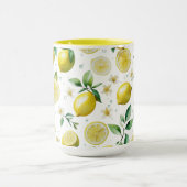 Mug Jeu de mariée bleu citron moderne (Centre)