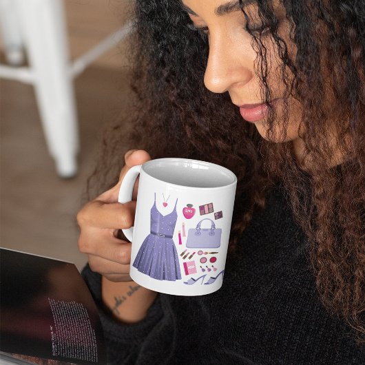 Mug Jeu de mode violet