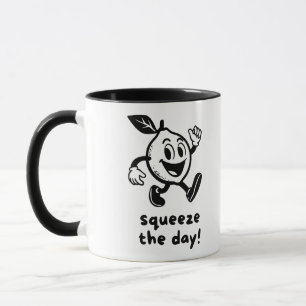 Mug Jeu de mots amusant sur le citron Squeeze The Day