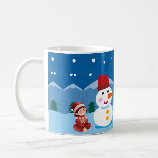 Mug Jeu de neige au clair de lune (Gauche)