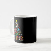 Mug Jeu de Noël de hockey sur glace Arbre de Noël Drôl (Devant gauche)