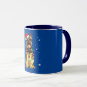 Mug Jeu de Noël de l'arbre de berger allemand (Devant droit)