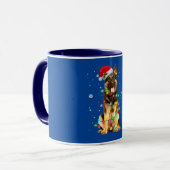 Mug Jeu de Noël de l'arbre de berger allemand (Devant gauche)