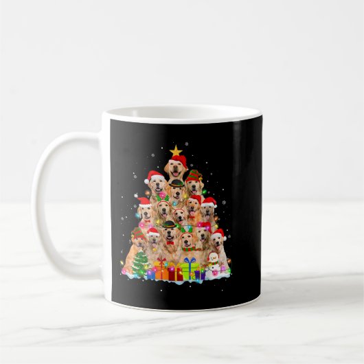 Mug Jeu de Noël Golden Retriever Tree Xmas Chien Da (Gauche)