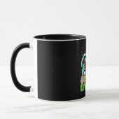 Mug Jeu de pixels de lapin de Pâques heureux  (Gauche)