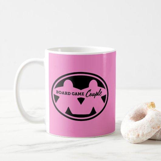 Mug Jeu de plateau Couple Black Frame Musique (Avec donut)