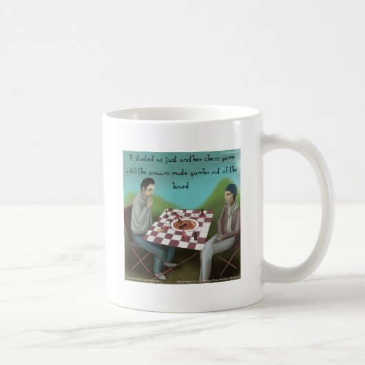Mug Jeu d'échecs cajun drôle de dessin animé (Droite)
