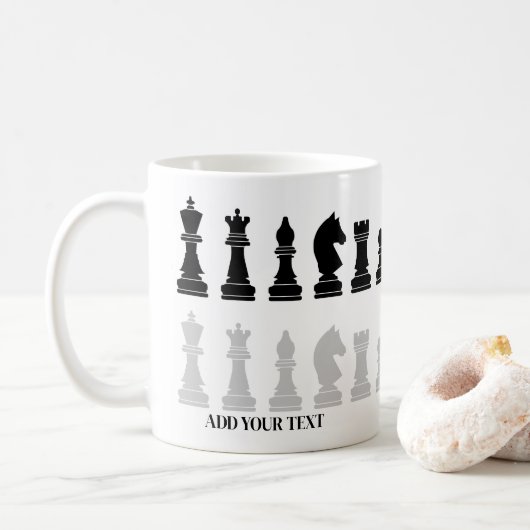 Mug Jeu d'échecs moderne personnalisé (Avec donut)