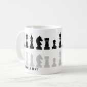 Mug Jeu d'échecs moderne personnalisé (Devant gauche)