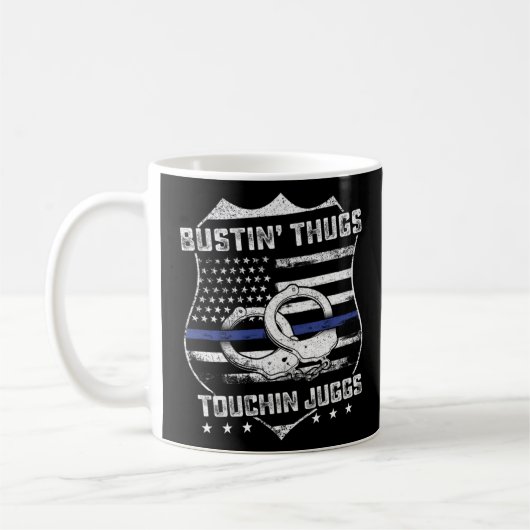Mug Jeu d'Humour de la police de Juggs (Gauche)