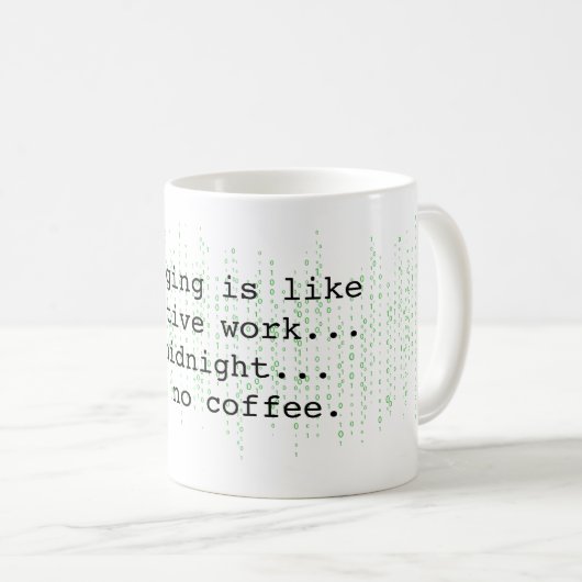 Mug Jeu d'Humour programmeur (Devant droit)