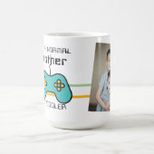 Mug Jeu d'ordinateur Photo et texte personnalisés (Centre)