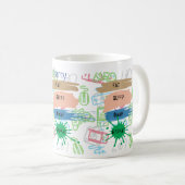 Mug Jeu DORMIR DE JEU DE JEUX RÉPÉTER - texte de perso (Devant droit)