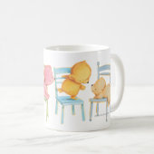 Mug Jeu d'ours bleus, roses, jaunes, et Brown (Devant droit)