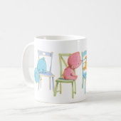 Mug Jeu d'ours bleus, roses, jaunes, et Brown (Devant gauche)