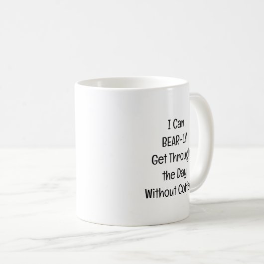 Mug Jeu d'ours et de café (Devant droit)