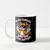 Mug Jeu drôle de chat tigré orange de support techniqu (Gauche)