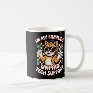 Mug Jeu drôle de chat tigré orange de support techniqu