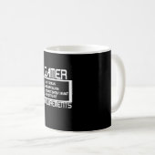 Mug Jeu drôle de Gamers d'exigences de Gamer (Devant droit)