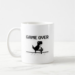 Mug Jeu drôle terminé Pixel Dinosaure Pas d'Internet 