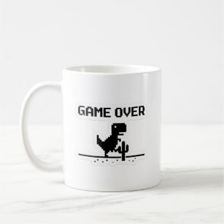 Mug Jeu drôle terminé Pixel Dinosaure Pas d'Internet 