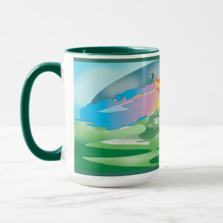 Mug Jeu du golf au coucher du soleil