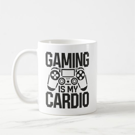 Mug Jeu Est Mon Cardio - Amusant Humour Gamer (Gauche)