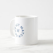 Mug Jeu Match Monogramme Bleu Tennis Blanc (Devant gauche)