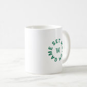 Mug Jeu Match Monogramme Vert Tennis (Devant droit)