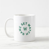 Mug Jeu Match Monogramme Vert Tennis (Gauche)
