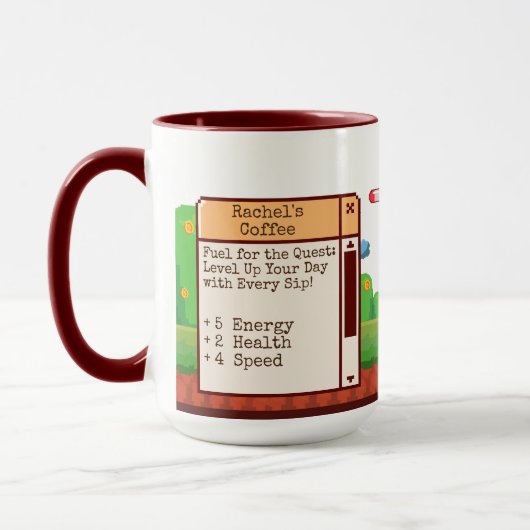 Mug Jeu Retro Pixel Personnalisé (Gauche)