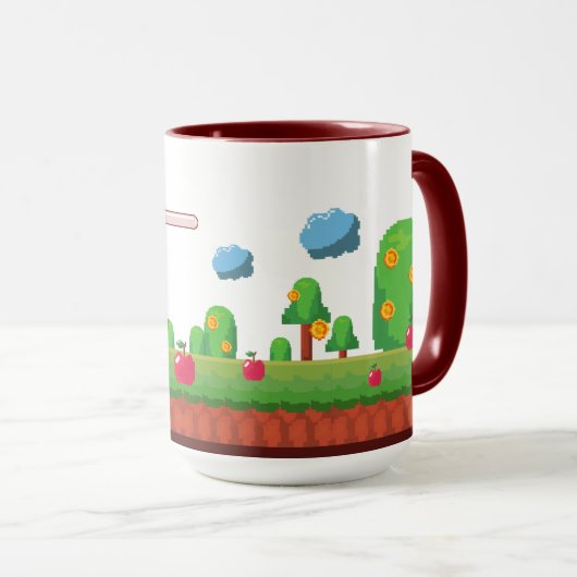 Mug Jeu Retro Pixel Personnalisé (Devant droit)