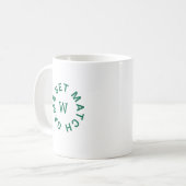Mug Jeu Set Match Monogramme Vert Tennis (Devant gauche)
