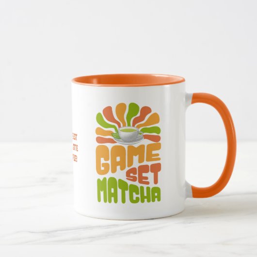 Mug JEU SET MATCHA Fun Latte Boisson (Droite)