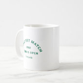 Mug Jeu Vert Match Crest Tennis Tennis Tournoi (Devant gauche)