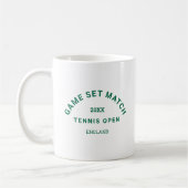Mug Jeu Vert Match Crest Tennis Tennis Tournoi (Gauche)