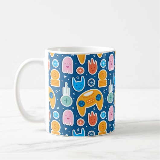 Mug Jeu vidéo bleu pour enfants Playstation Motif (Gauche)