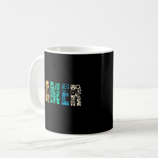 Mug Jeu vidéo de gamer jeu Calligram (Devant gauche)