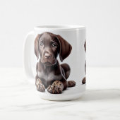 Mug Jeune chien pointer allemand (Devant gauche)