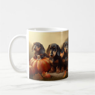 Mug Jeune Dachshund Automne Délice Citrouille