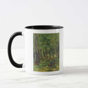 Mug Jeune exploitant agricole s'asseyant dans la