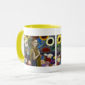 Mug Jeune Fée Dragon Enchantée Jardin Fleur Fantasy (Devant gauche)