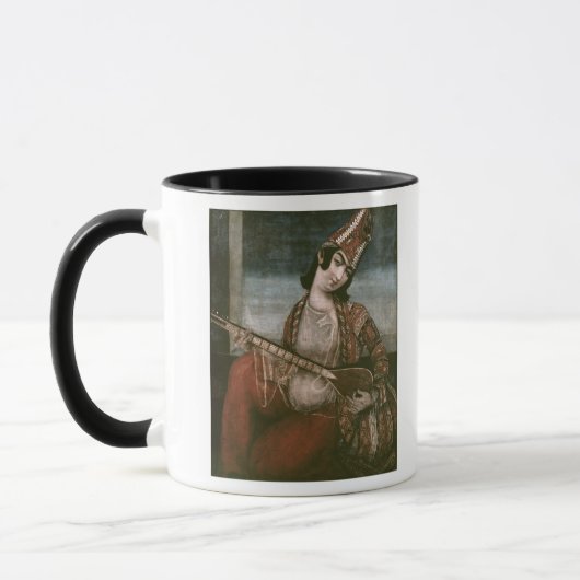 Mug Jeune femme jouant une guitare (Gauche)
