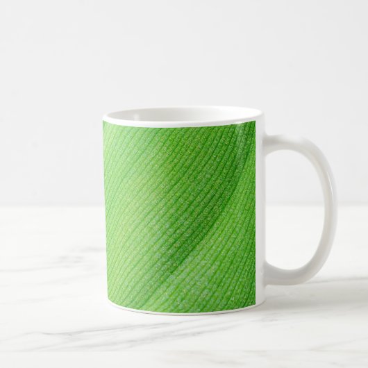 Mug jeune feuille de bananier vert brillant (Droite)