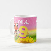 Mug Jeune fille d'anniversaire 9 ans Ladybug (Devant gauche)