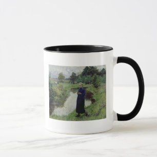 Mug Jeune fille dans les domaines,