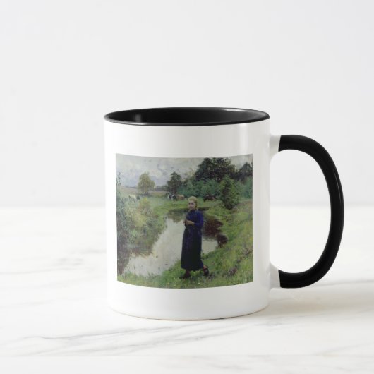 Mug Jeune fille dans les domaines, (Droite)