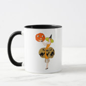 Mug Jeune fille des années folles avec Jack-o-Lantern (Gauche)