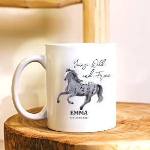 Mug Jeune galopante sauvage et libre Appaloosa personn